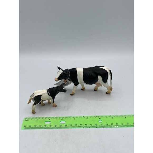 Safari Ltd Holstein Cow and Calf Figurines Barnyard Dairy New Old Stock Lot of 2 - Picture 6 of 11